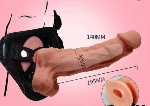 SILICON CONDOM WITH BELT(SKIN COLOUR) CONDOM BELT, FOR PERSONAL, DOSE: WASHABLE