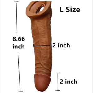 MAXX MEN 8.66" Super Jumbo Dragon Reusable Silicone Condom(Brown)