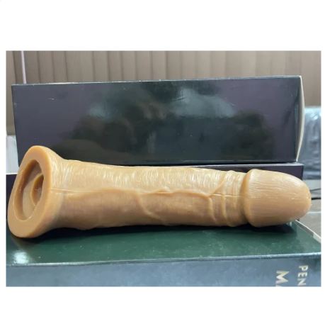 MAXX MEN Super Jumbo Dragon Reusable Silicone Condom( Light brown)