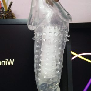 8 inch transparent botted condom